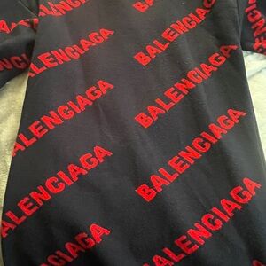 Balenciaga Men, / Women’s Sweater in Dark Blue and Red